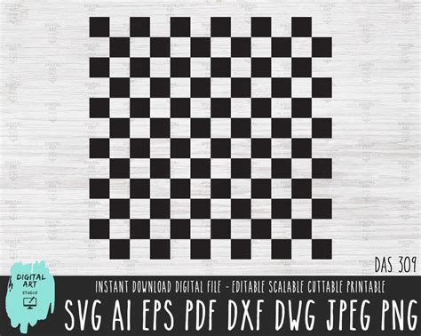 Checkered Pattern Svg Seamless Checkerboard Vector File Checkered