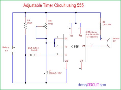 Adjustable Timer Circuit Using 555