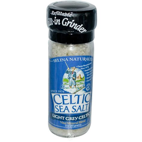 Celtic Sea Salt Light Grey Celtic Salt Grinder 3 Ounce Pack Of 2