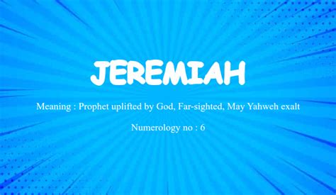 Jeremiah Name Meaning