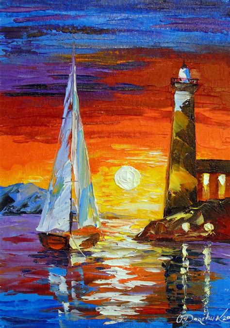 Oil Painting On Canvas Subject Landscapes Sea And Sky
