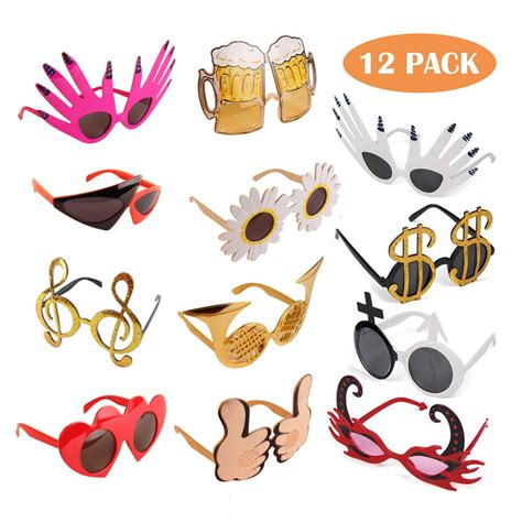 12 Pack Funny Glasses Party Sunglasses Costume Sunglasses Cool Shaped