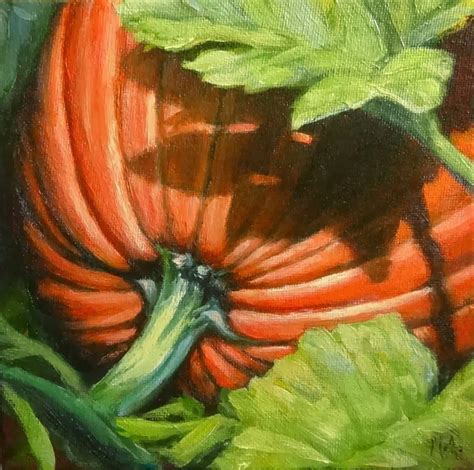 Original Oil Paintings By Mary Ashley Autumn Harvest Pumpkin