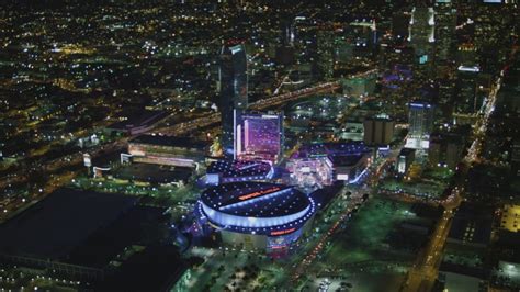4k Aerial Video Of Staples Center The Ritz Carlton Jw Marriott Nokia