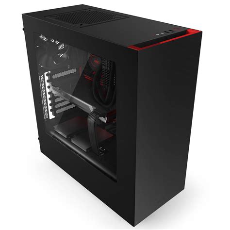 Nzxt Source S340 Mid Tower Case Blackred Ca S340mb Gr Mwave