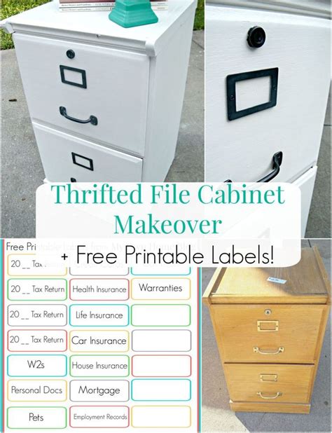 An easy and convenient way to make label is to generate some ideas first. Thrifted File Cabinet Makeover + Free Printable Labels ...