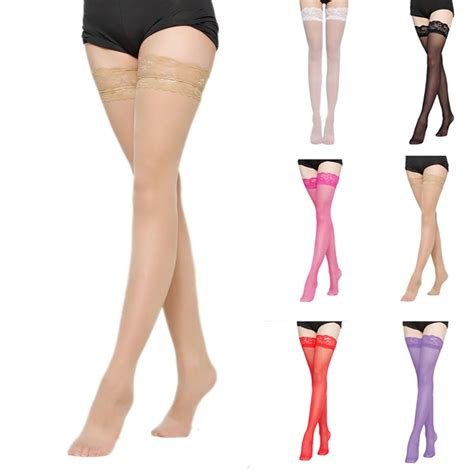 new 1 pair sexy womens lace stockings sexy warm top stay up thigh high over the knee socks long