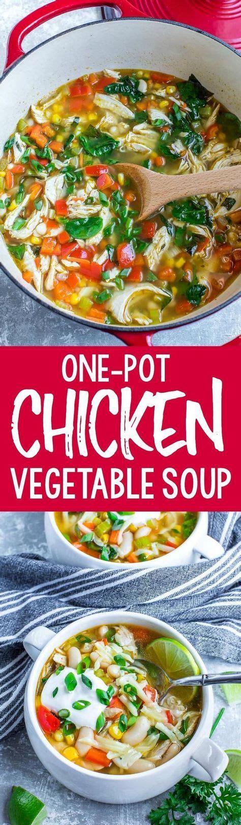 One Pot Chicken And Vegetable Soup Peas And Crayons Recipe