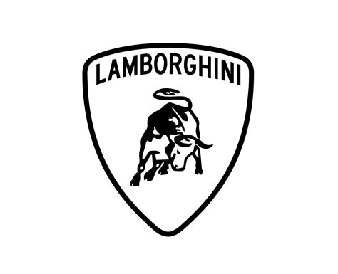Lamborghini Marca Logo Coche Símbolo Negro Diseño Italiano Automóvil