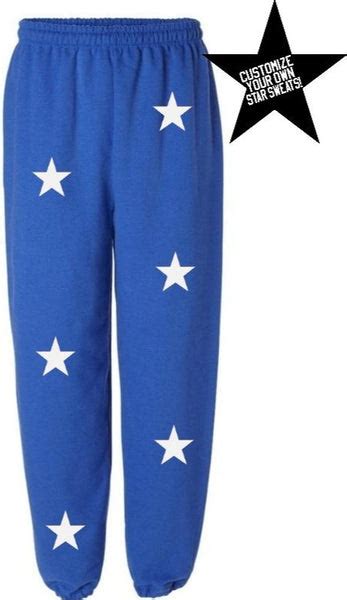 Custom Royal Blue Star Sweatpants Customize Your Star Color Gameday Bae
