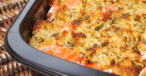 Try this easy seafood casserole made with shrimp, crab, lobster, parmesan cheese, wine, and a seasoned white sauce. Buttery Baked Shrimp Casserole - It Satisfies Your Seafood Cravings - Page 2 of 2 - Recipe Roost