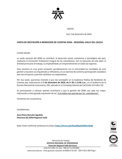 Centro Nacional De Asistencia Técnica A La Industria Astin Carta De