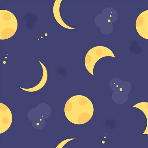 Moon Phases Royalty Free Vector Pattern And Images