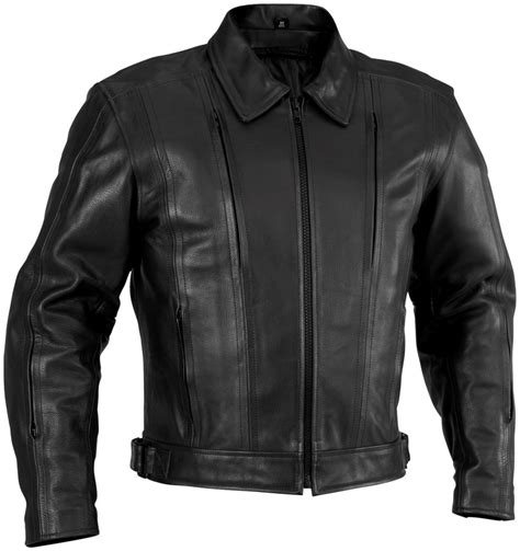 Fortunately there are still some riding jackets out there that don't look like an ad in the pages of cycle world… and i found one produced by river road that i really like. River Road Cruiser Leather Motorcycle Jacket