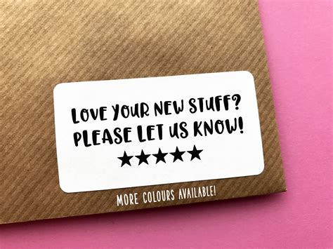 Review Stickers Etsy Review Reminder Review Request Label ...