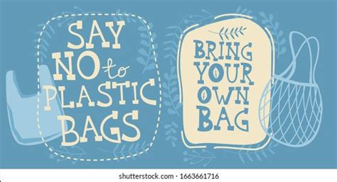 Bring Your Own Bag Hand Drawn Stock Vector Royalty Free 1663661716