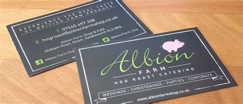 No fee for additional employee cards; Design & Print of Albion Farm business cards. Find out more about this project on our website ...