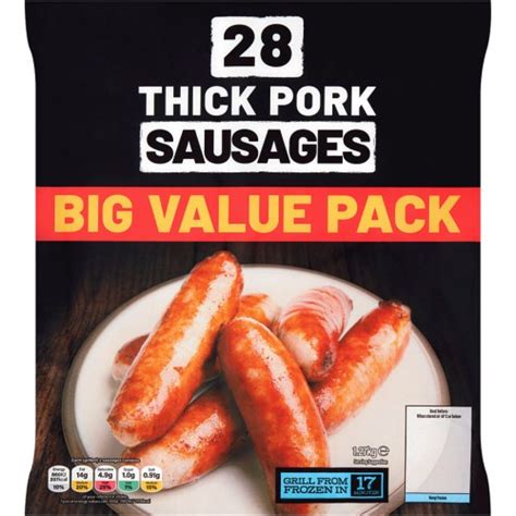 Asda Thick Pork Sausages 1270g Compare Prices And Where To Buy