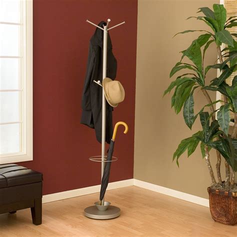 This modern coat rack design made from black walnut wood is both stylish and functional. Adesso Quatro Metal Standing Coat Rack and Umbrella Stand ...