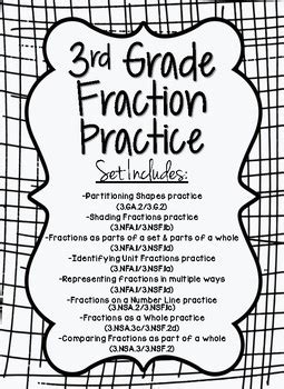 3rd Grade Fraction Practice by Miss B and Grade 3 | TpT