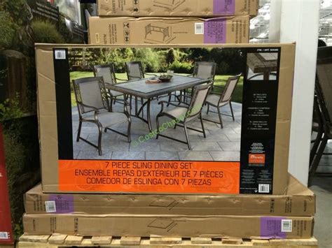 agio international  pc sling dining set costcochaser