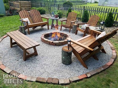 It is now time to start placing the first ring of stones around the gravel circle's edge. DIY Fire Pit ~ Backyard Budget Decor - Prodigal Pieces