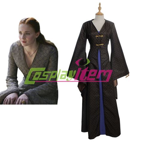 Game Of Thrones Cosplay Sansa Stark Costume Dress For Adult Women