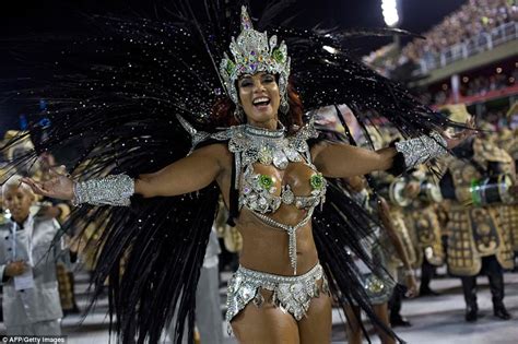 Rio Carnival Dancers Sparkle At Samba Parade As 72000 Spectators Watch Greatest Show On Earth