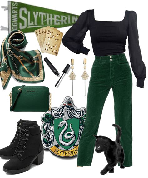 Slytherin Outfit Shoplook Cute Slytherin Outfits Slytherin Uniform