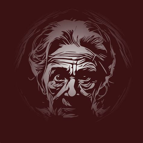 Scary Old Women Face Sketch Horror Style 16669043 Vector Art At Vecteezy