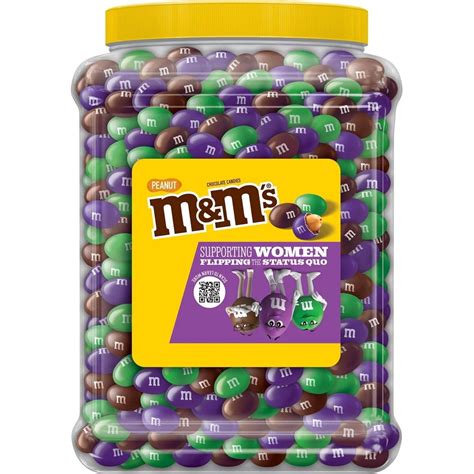 Mandms Peanut Milk Chocolate Candy Featuring Purple Candy Bulk Jar 62