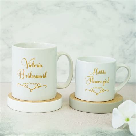 Personalised Classic Wedding Bridesmaid Mug By Sparks And Daughters