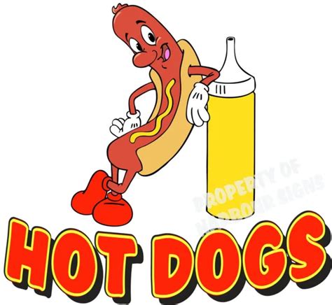 Hot Dogs Decal 14 Concession Restaurant Food Truck Stand Vinyl Menu