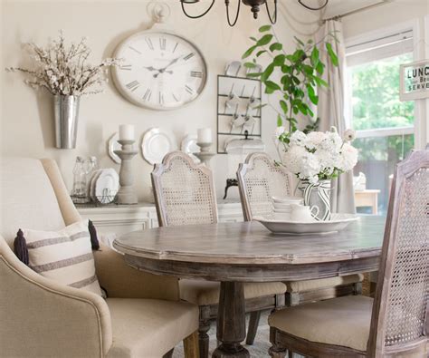 That is because the tables get surrounded by red and grey wooden chairs. Mixing old and new Decor | French country dining room ...