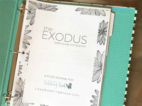 The Exodus Bible Study Companion Printable Journal Faith And Finance
