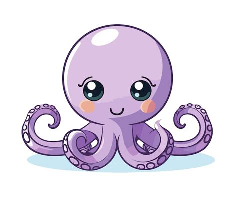 Premium Vector Cute Octopus Cartoon Illustration