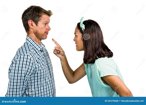Couple Arguing With Each Other Stock Photo Image Of Affronted