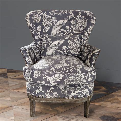 The result is pb comfort, crafted with ample proportions and cushioning that invite you to settle in. Grey Bird Toile Upholstered Arm Chair in 2020 ...