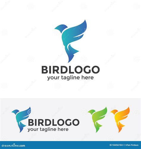 Abstract Blue Bird Logo Stock Vector Illustration Of Color 94456184