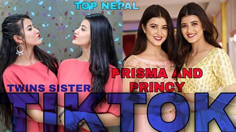 twins sister prisma and princy khatiwada tiktok queen all new tiktok video top nepal youtube