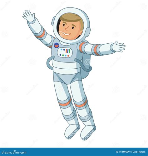 Funny Astronaut In Outer Space Astronaut Floating In Space Stock