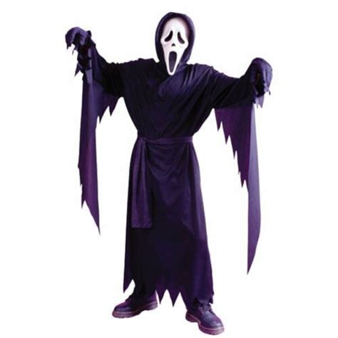 Scream Ghost Face Kids Fancy Dress Halloween Horror Boys Childs