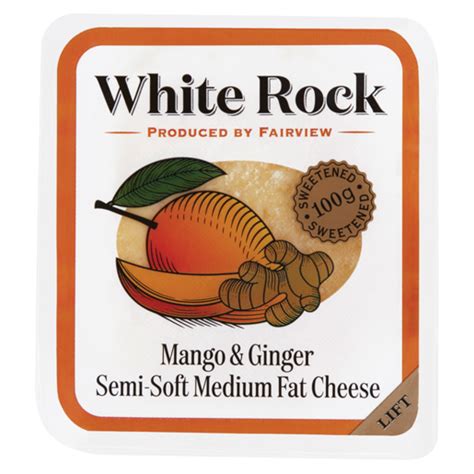 White Rock Mango & Ginger Medium Fat Cheese 100g | Cottage Cheese & Soft Cheese | Cheese | Fresh ...