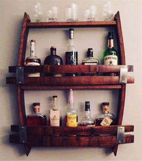 Wine Barrel Wine Rack 12 14 Wine Bottles Made From Reclaimed Etsy