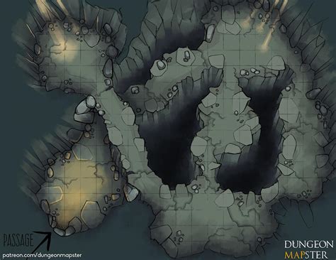 Dappled Cavern Dungeon Map Experimenting With Lighting Techniques R