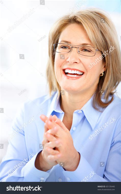Happy Mature Woman Great Smile Stock Photo Edit Now 65135440