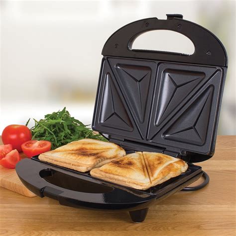 Red 700w Non Stick Electric Sandwich Toaster Maker Breakfast 2 Slice