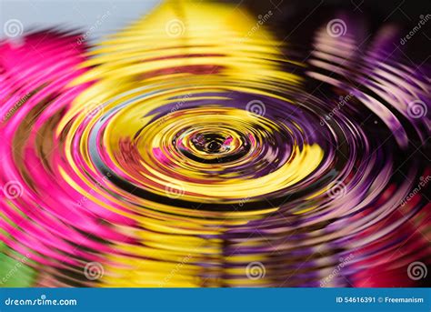 Water Reflection Of Colorful Flowers Stock Image Image Of Color