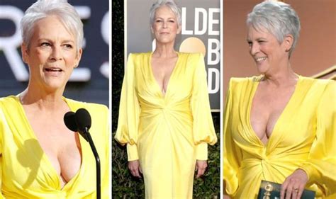 Jamie Lee Curtis Puts On Busty Display In Plunging Gown At The Golden Globes