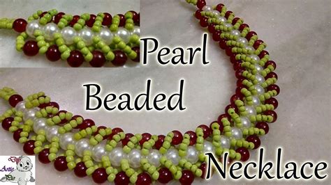 How To Make Pearl Beaded Choker Necklace Diy Jewellery Making
